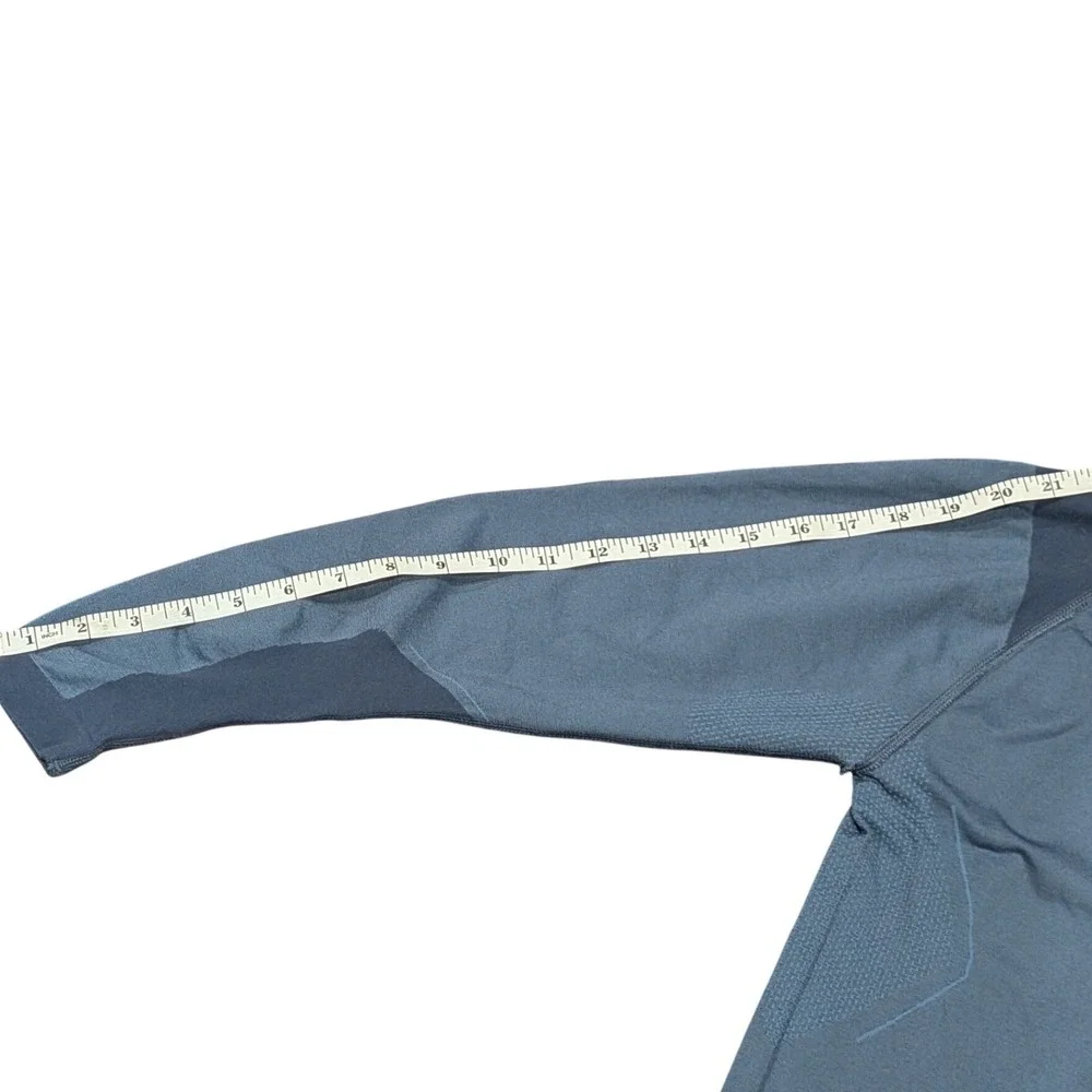 COLUMBIA Mens Omni-Heat Base Layer MEDIUM Blue Quarter Zip Thermal Top Pullover‎